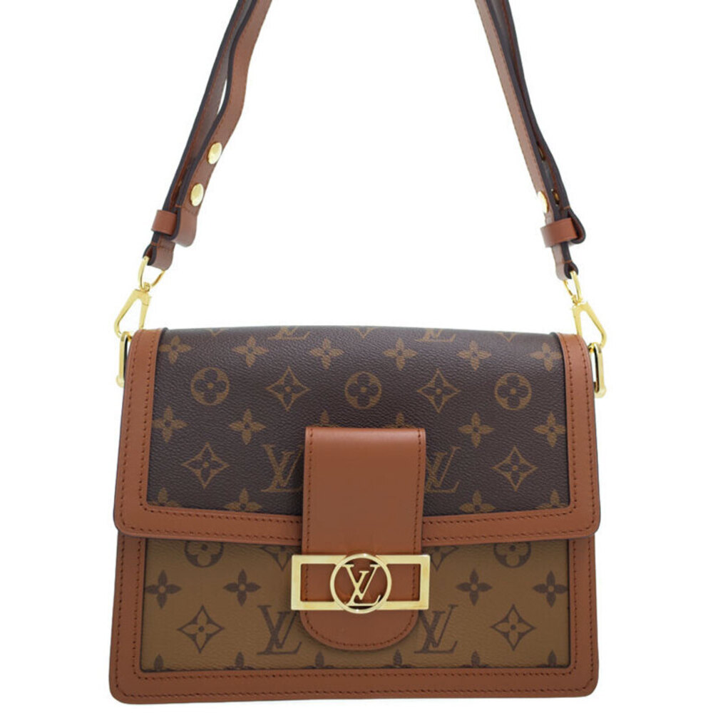 Louis Vuitton Monogram Leather Brown Reverse Dauphine Bag